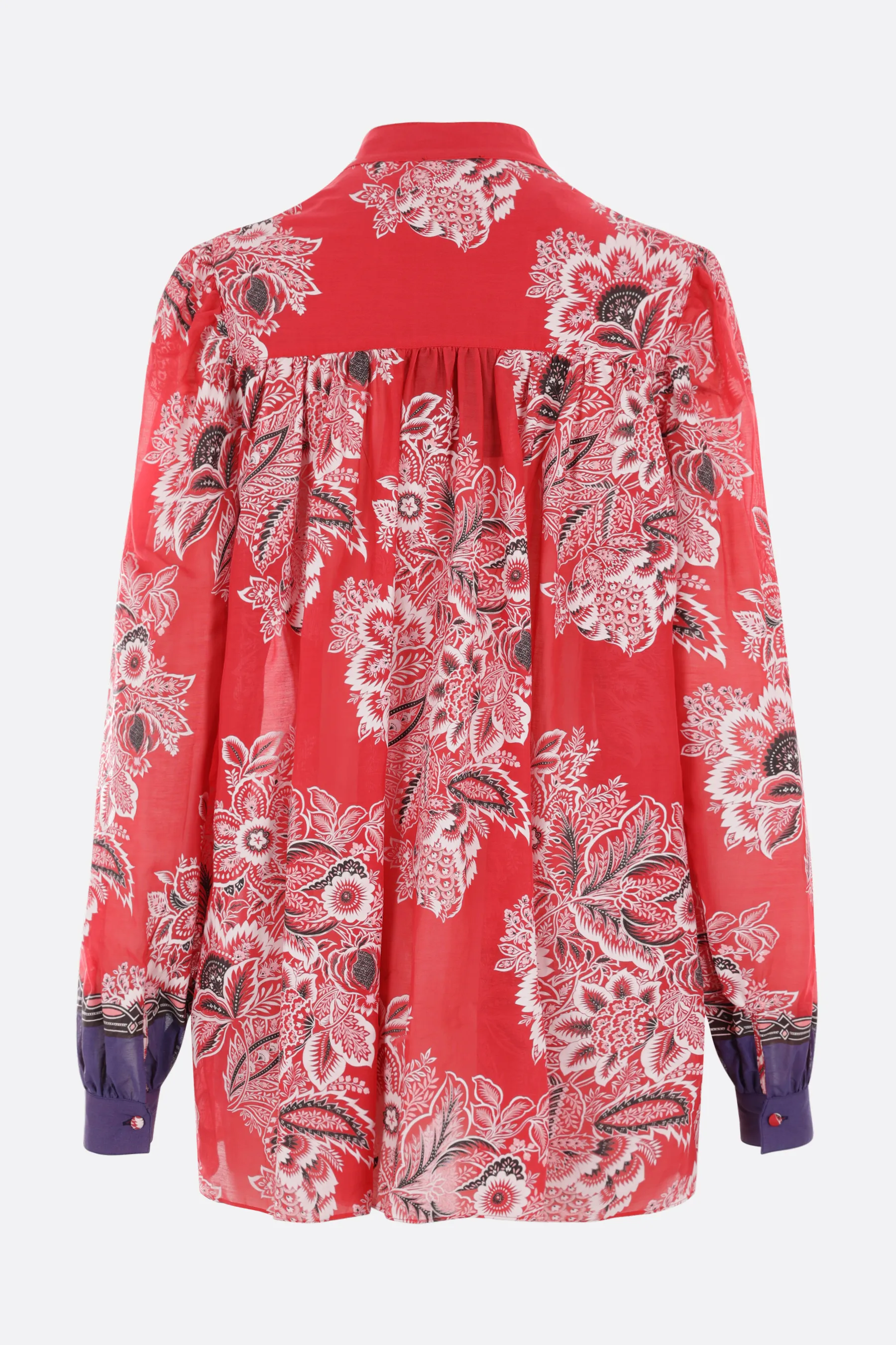 ETRO  |Paisley Silk Long Sleeves Cotton Shirts & Blouses