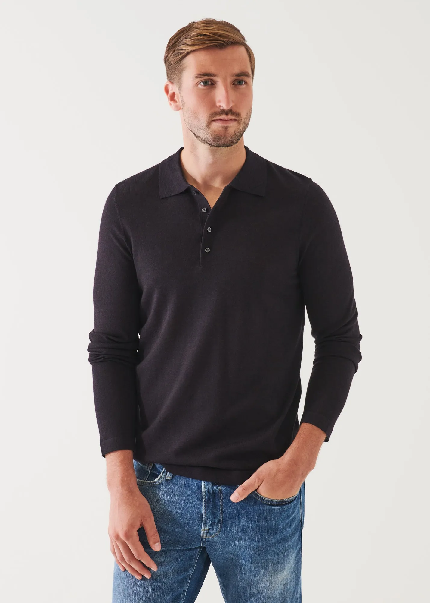 EXTRA-FINE MERINO BUTTON POLO