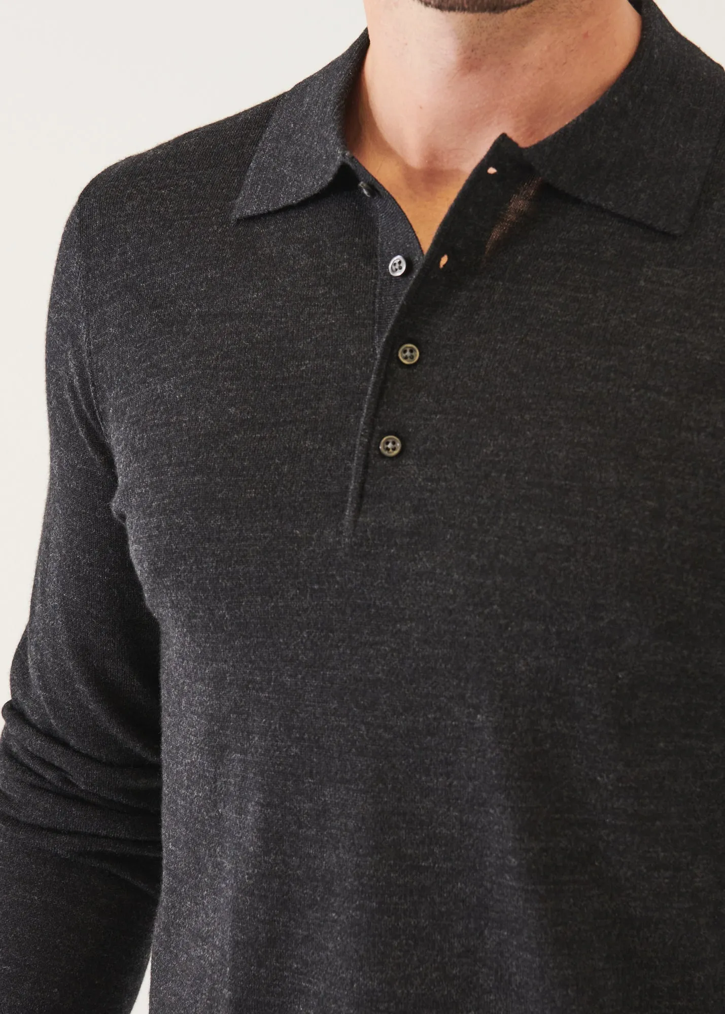 EXTRA-FINE MERINO BUTTON POLO