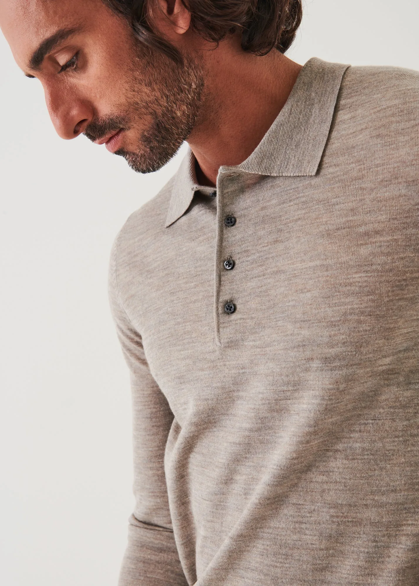 EXTRA-FINE MERINO BUTTON POLO