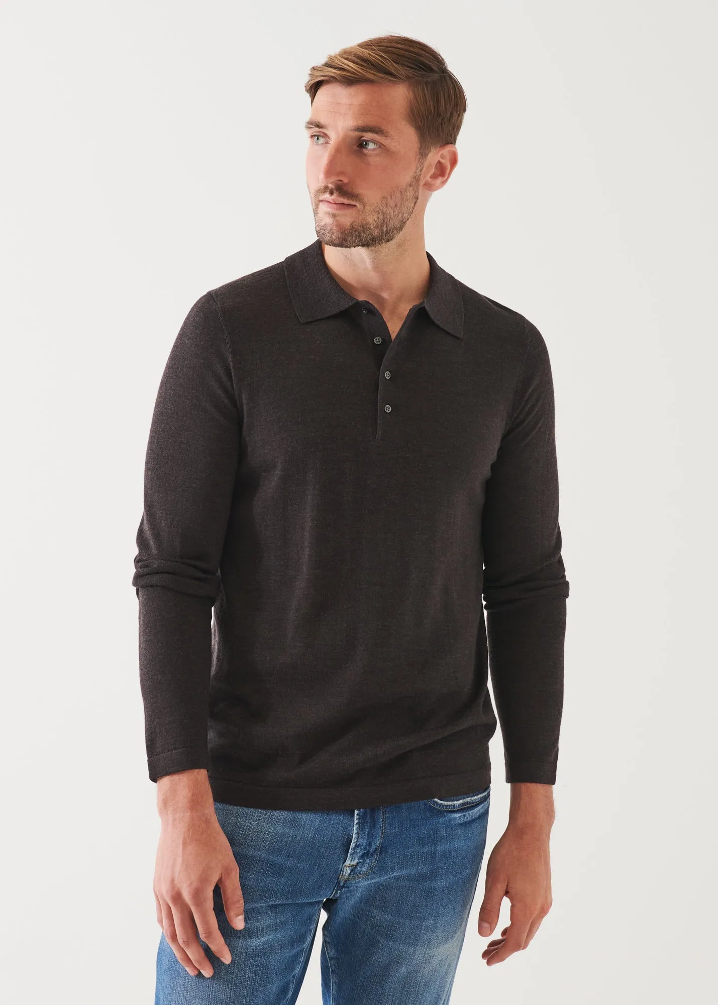 EXTRA-FINE MERINO BUTTON POLO