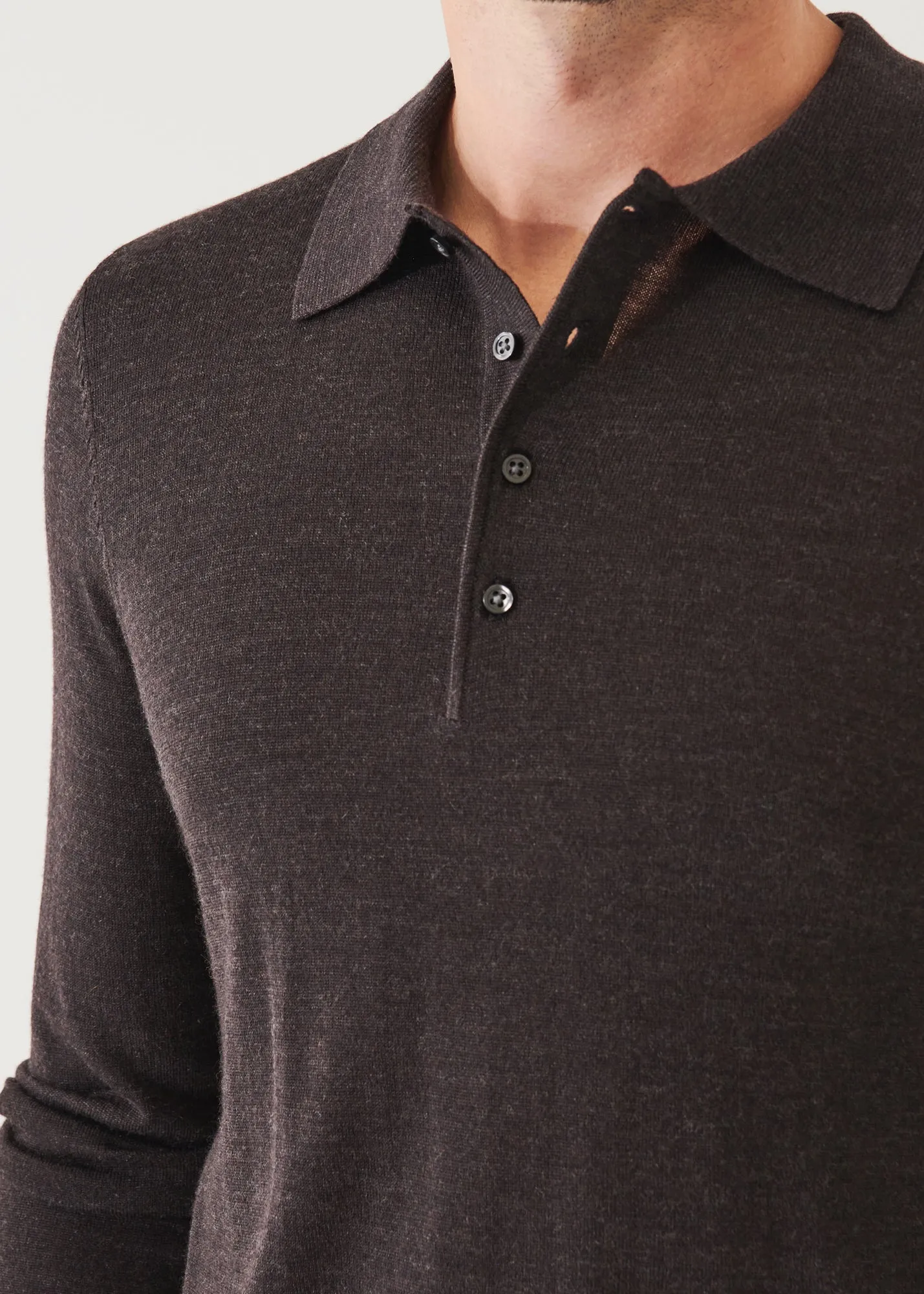 EXTRA-FINE MERINO BUTTON POLO