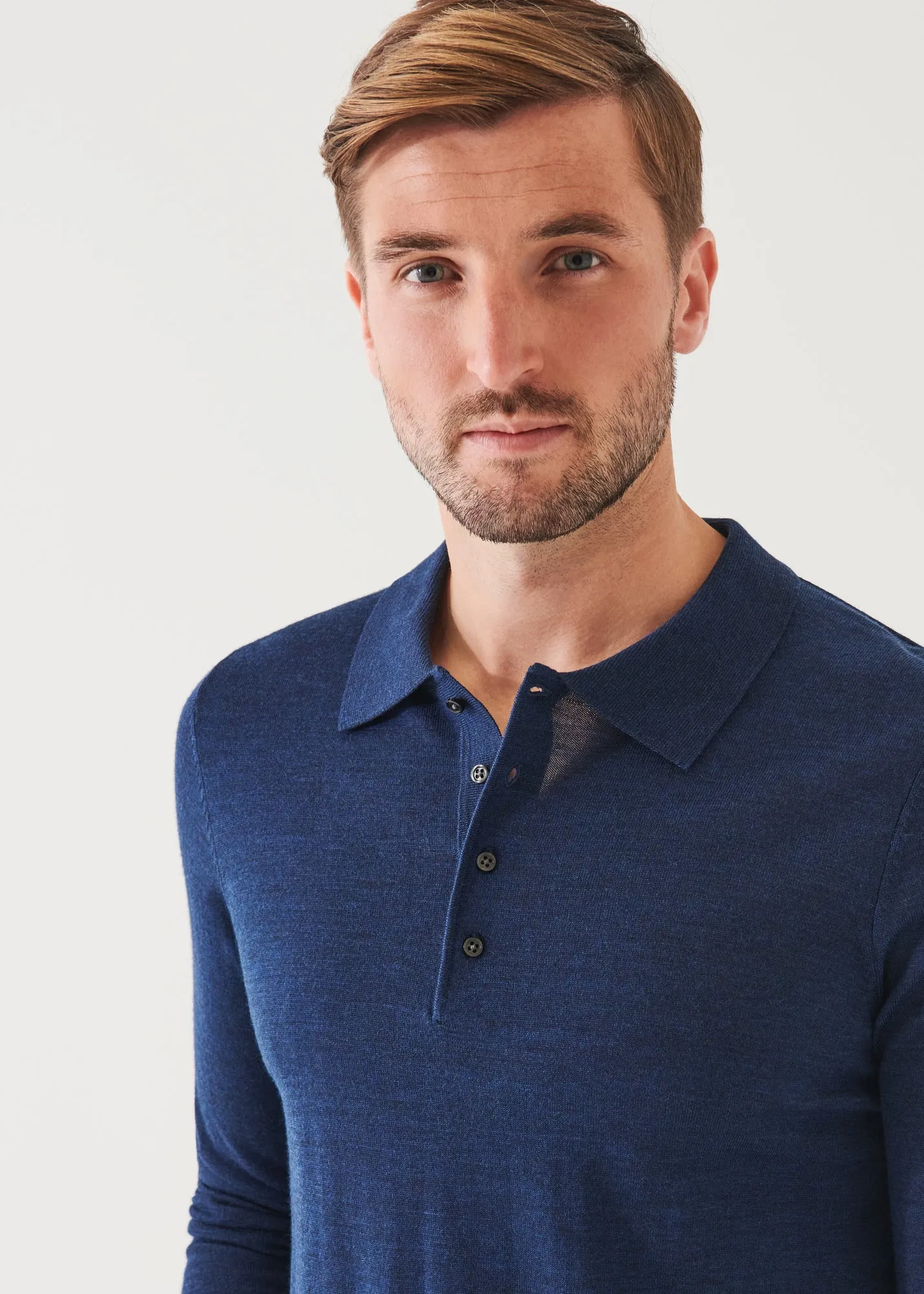 EXTRA-FINE MERINO BUTTON POLO