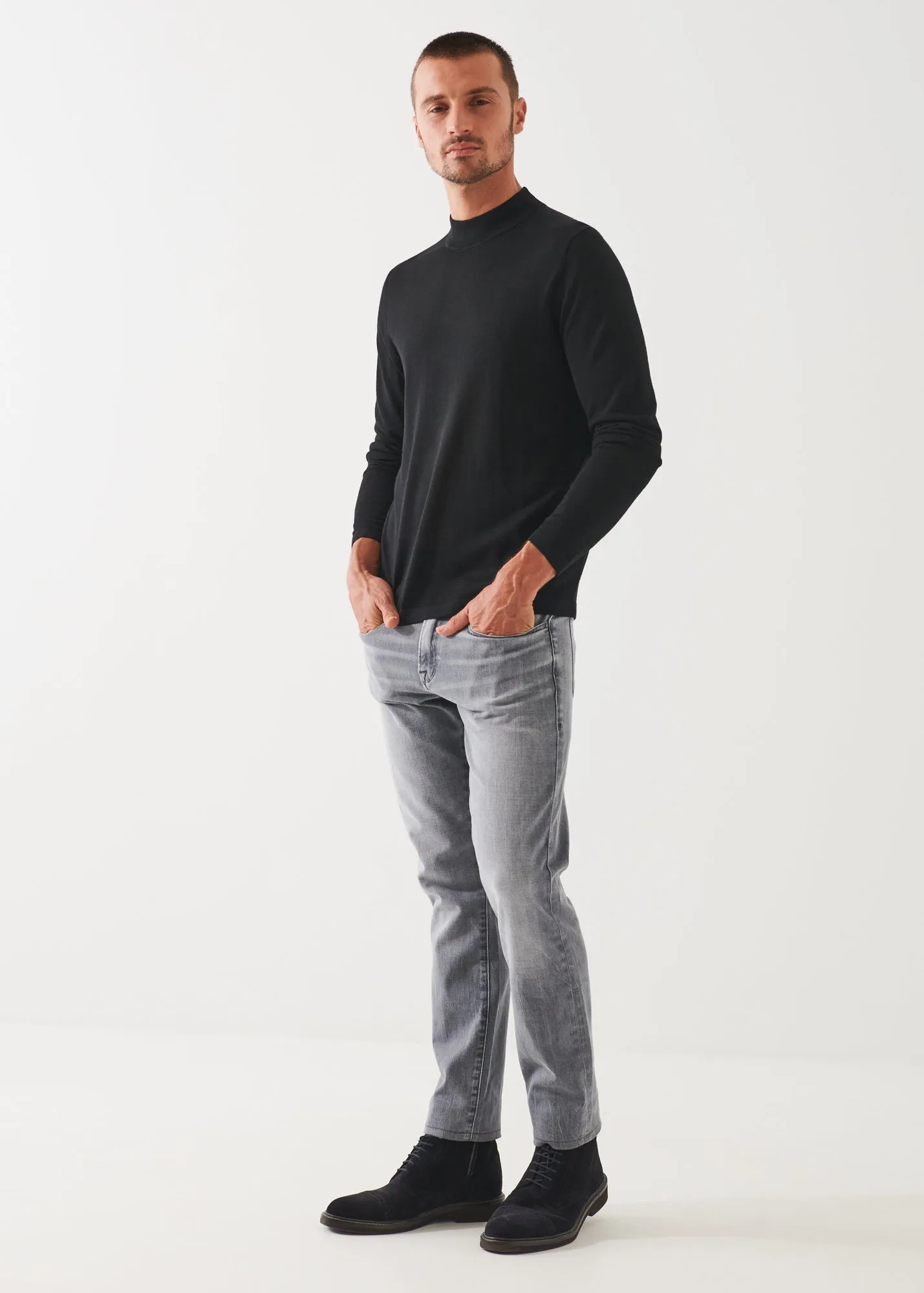 EXTRA-FINE MERINO MOCK NECK