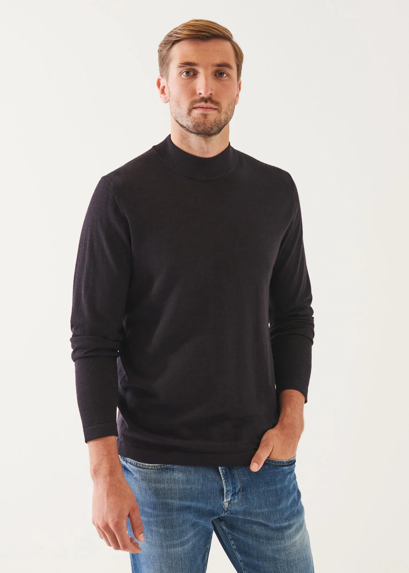 EXTRA-FINE MERINO MOCK NECK