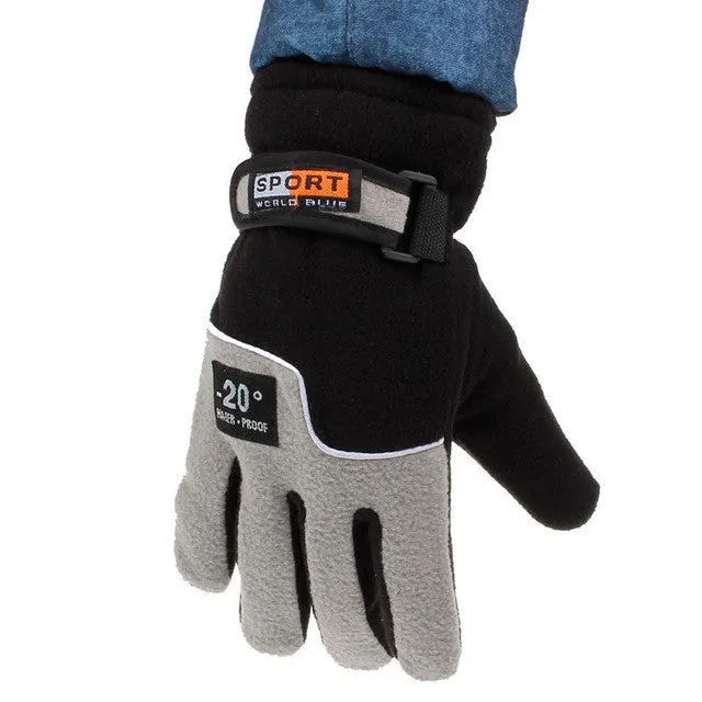 fashion style  Soft Male Gloves Windproof Polar fleece Men Glove Thermal   Snow Snowboard Motorcycle Gloves GS