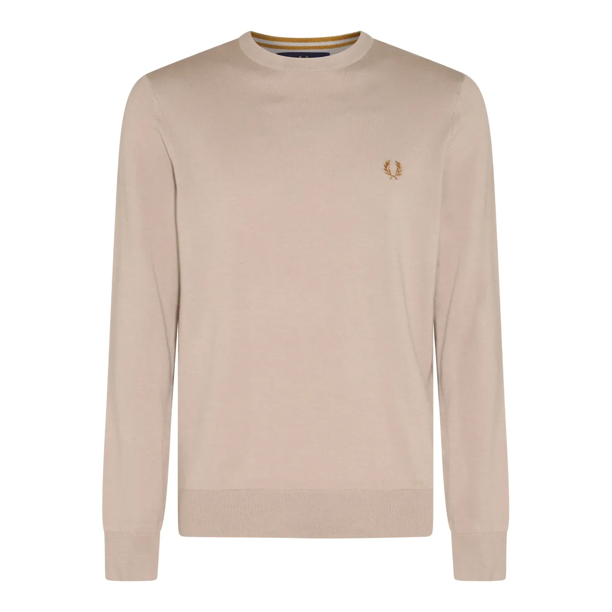 FRED PERRY  |Wool Long Sleeves Cotton Logo Sweaters