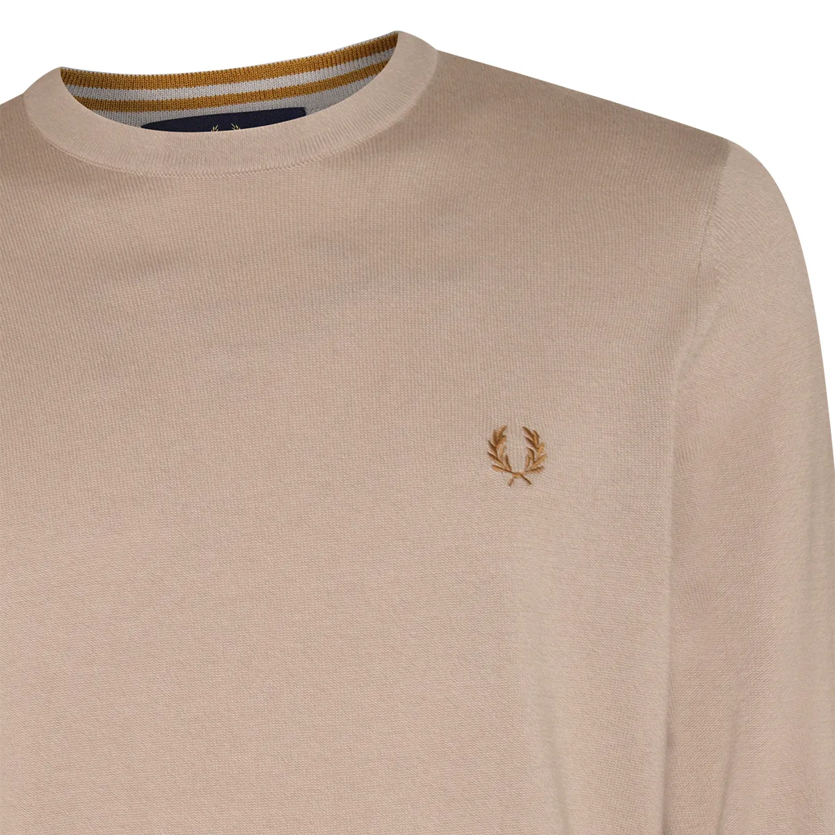 FRED PERRY  |Wool Long Sleeves Cotton Logo Sweaters