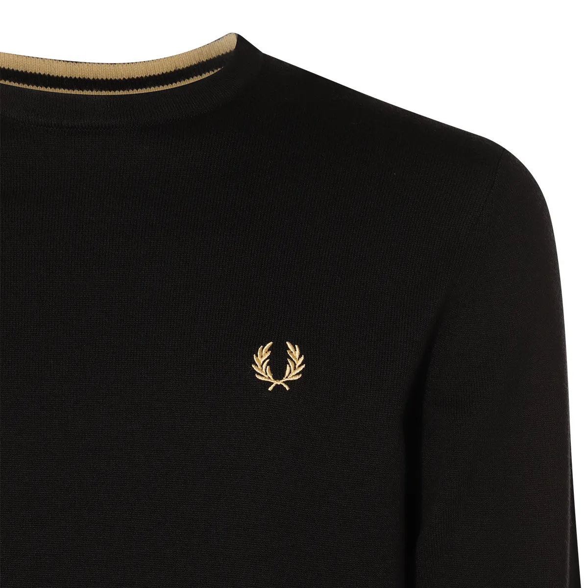 FRED PERRY  |Wool Long Sleeves Cotton Logo Sweaters