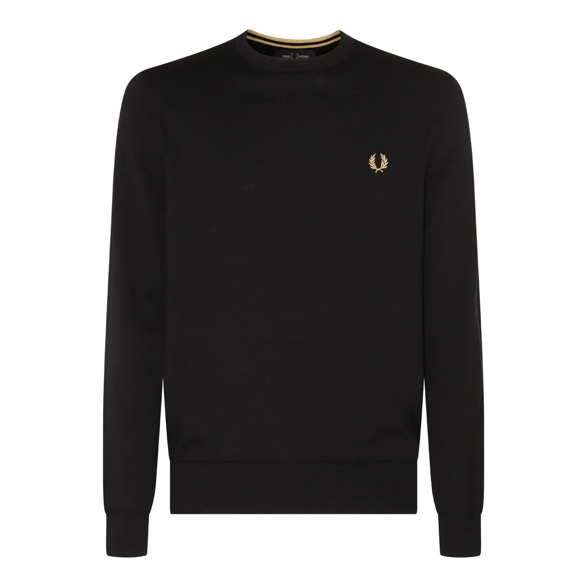 FRED PERRY  |Wool Long Sleeves Cotton Logo Sweaters