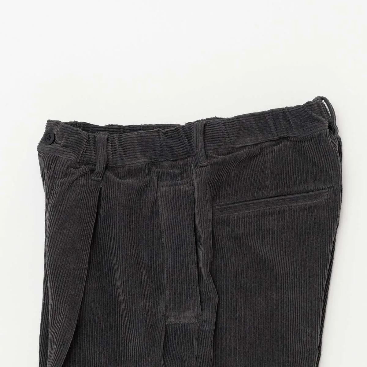 Garment Dye Corduroy Pants - Brown Charcoal