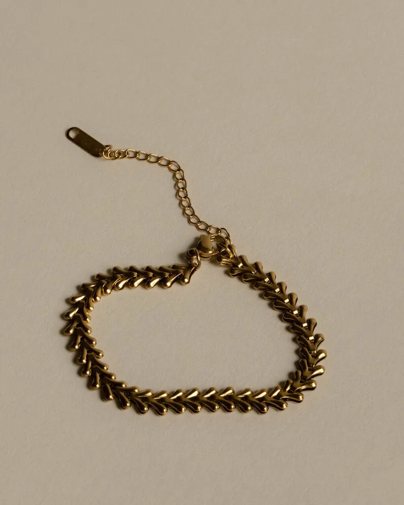 Gold Herringbone Bracelet