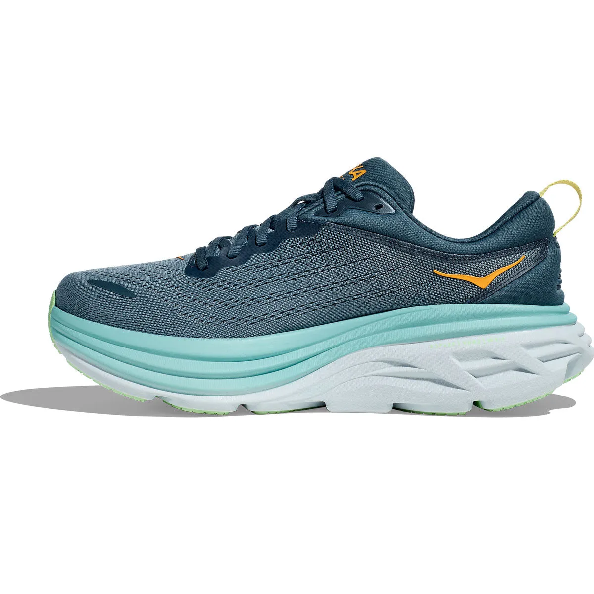 Hoka Bondi 8 Wide Fit Running Shoes - Mens - Real Teal/Shadow