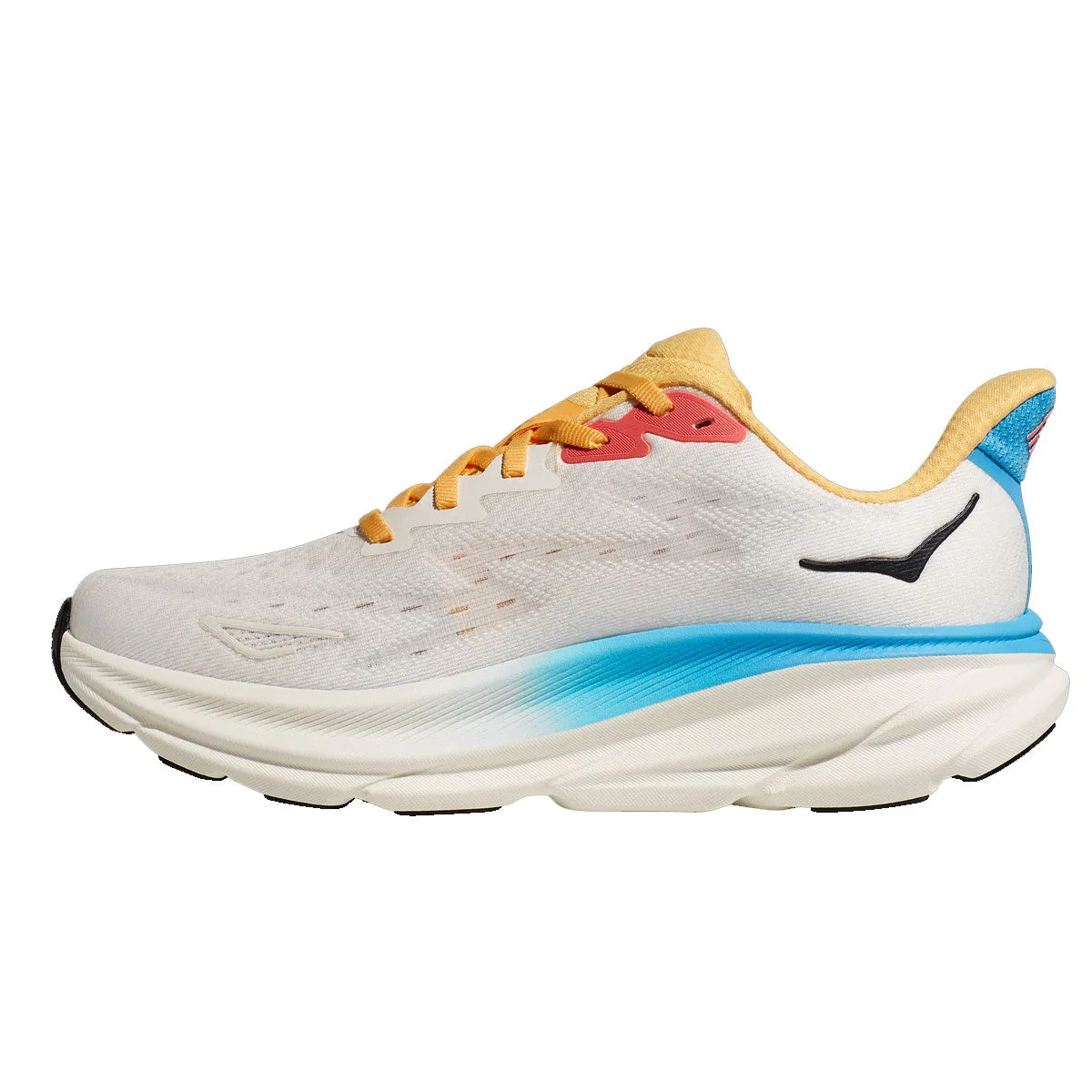 Hoka One One Clifton 9 Running Shoes - Womens - Blanc De Blanc/Swim Day