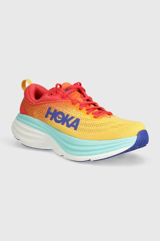 Hoka One One running shoes Bondi 8 orange color