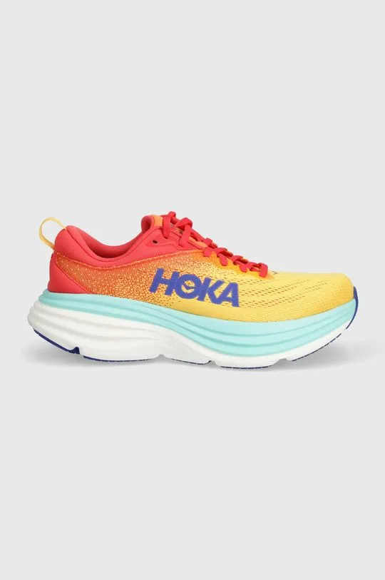 Hoka One One running shoes Bondi 8 orange color