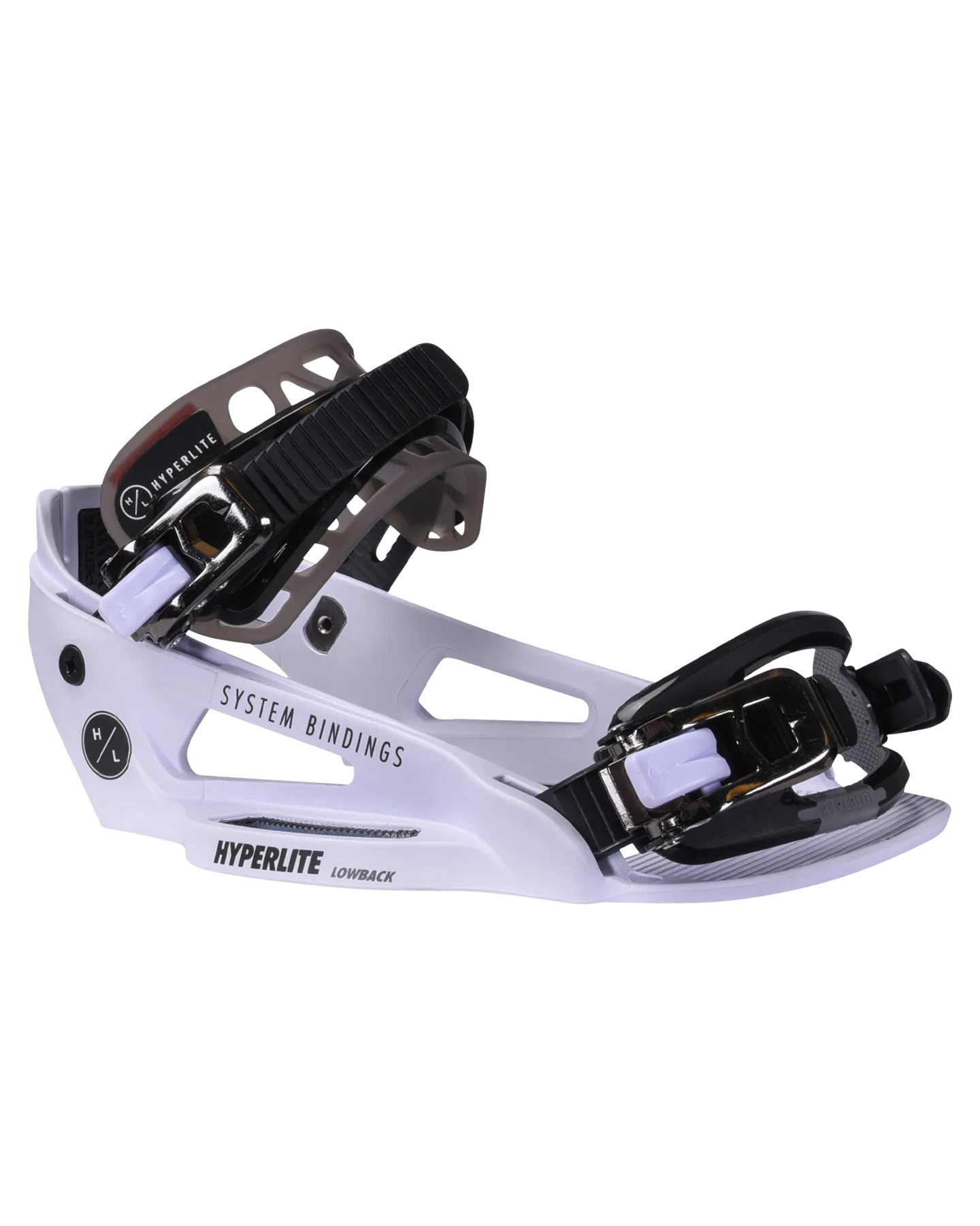 Hyperlite System Lowback Wakeboard Bindings - White - 2024