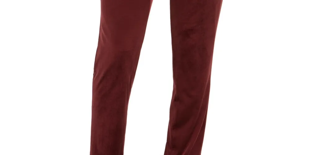 INC International Concepts Men's Flat Front Tapered Straight Fit Pants Red Size 36X32