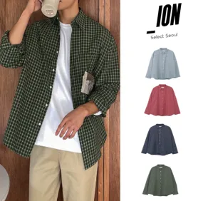 IONSEOUL  |Street Style Long Sleeves Cotton Shirts