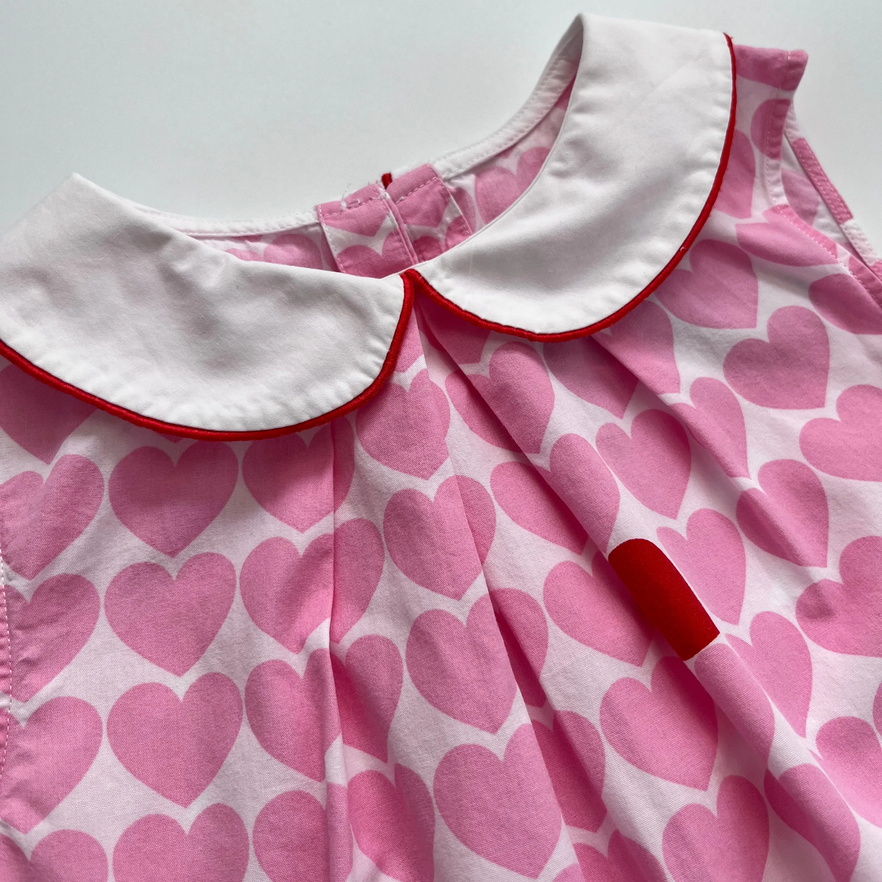 Jacadi Pink Heart Print Sleeveless Blouse : 5 Years