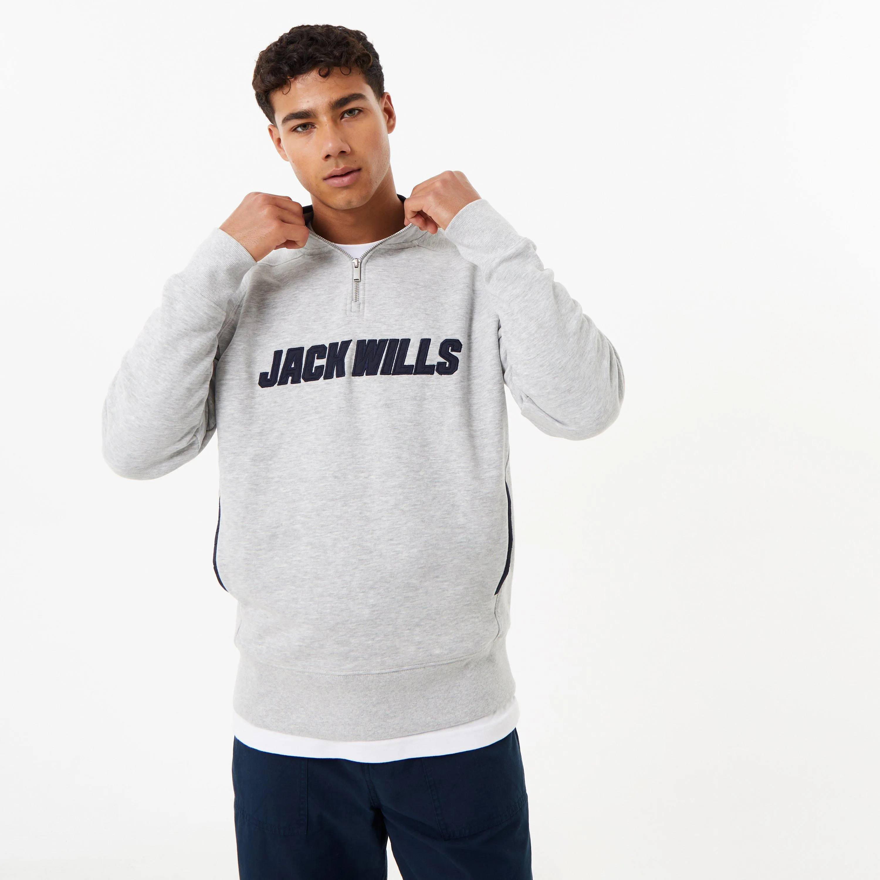 Jack Wills JW Retro Graphic Half Zip