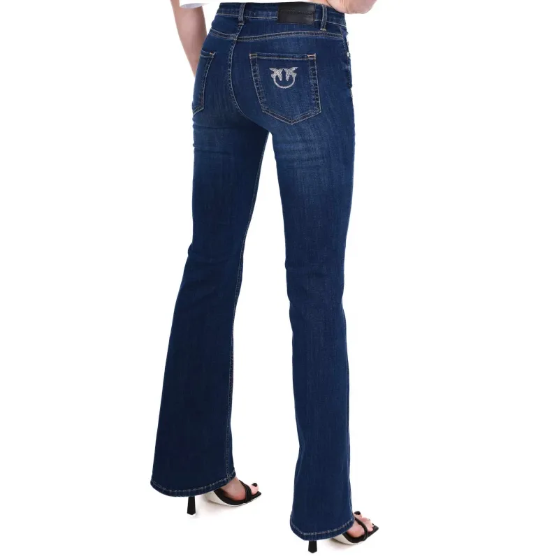 JEANS A ZAMPA IN TELA DENIM, BLU