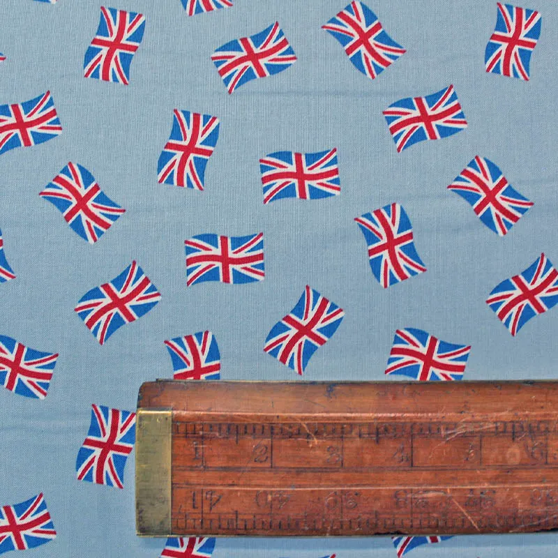 Jubilee Cotton - Union Jack Flags - Air Force Blue