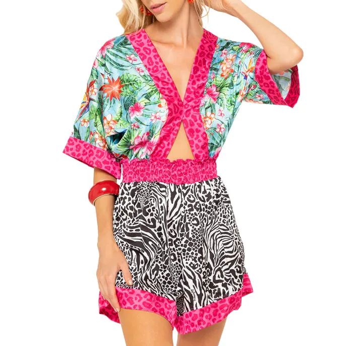 JUMPSUIT FLAMINGO Woman Leo Pink Flamingo