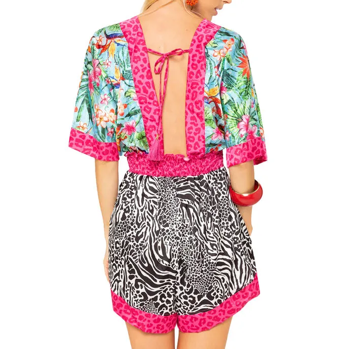 JUMPSUIT FLAMINGO Woman Leo Pink Flamingo