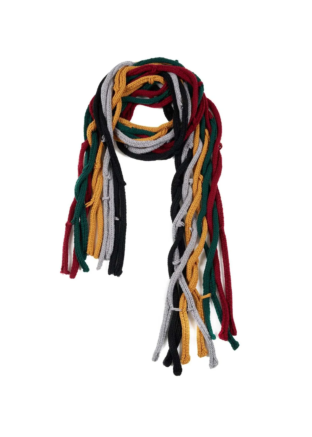 Knit Tassel Scarf - Multicolour