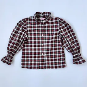 La Coqueta Tartan Blouse With Frill Collar: 4 Years