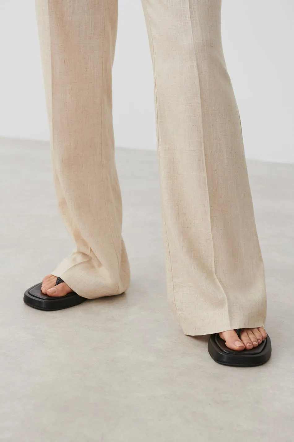 Linen blend trousers