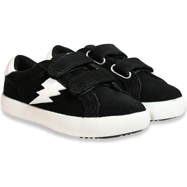 Little Chicken Ziggy Velcro Sneaker, Black