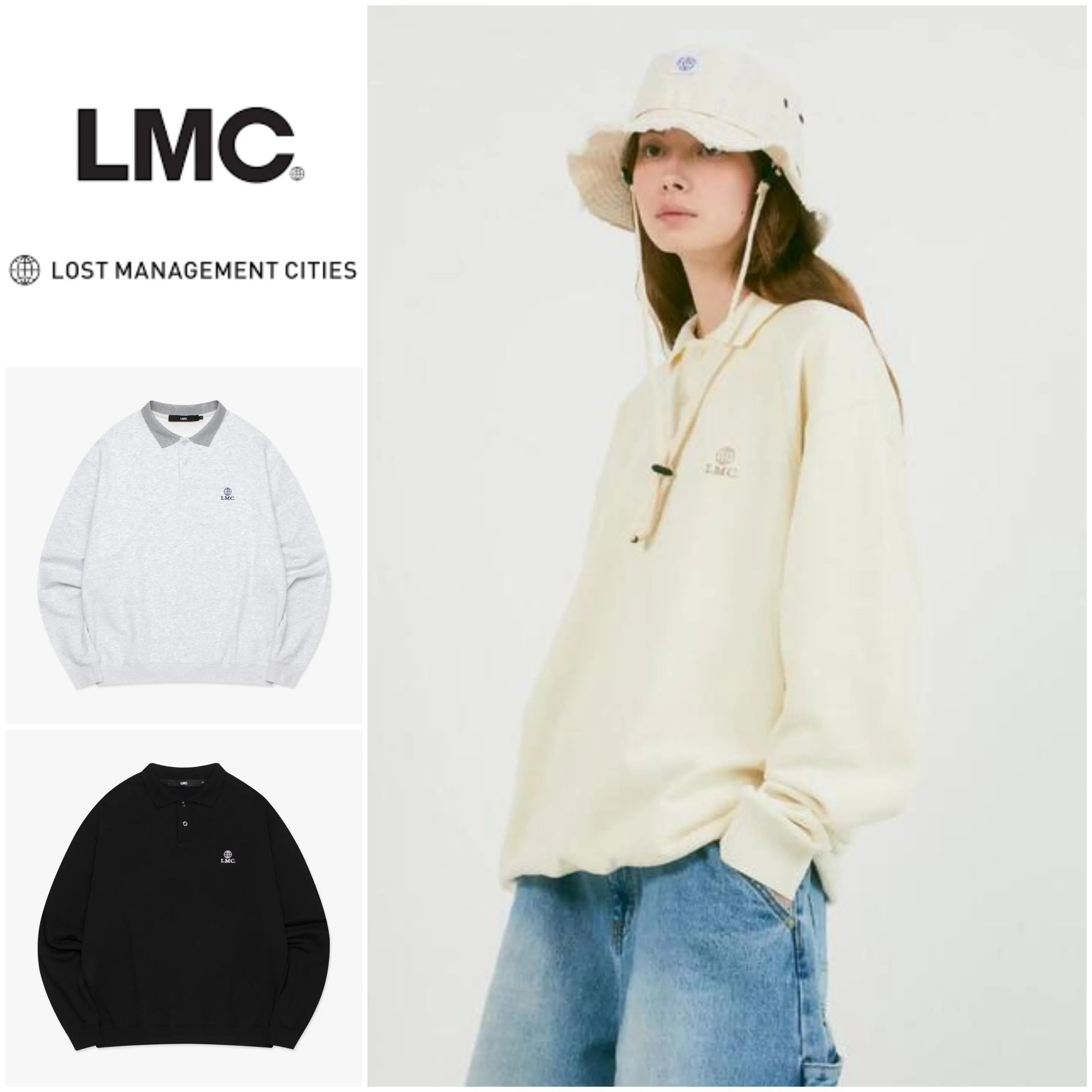 LMC  |Unisex Street Style Long Sleeves Logo Sweatshirts