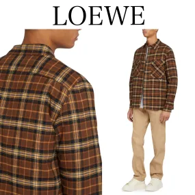 LOEWE  |Other Plaid Patterns Long Sleeves Cotton Luxury Shirts