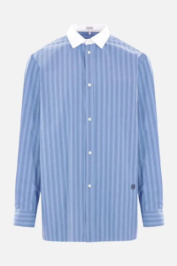 LOEWE  |Stripes Long Sleeves Cotton Luxury Shirts