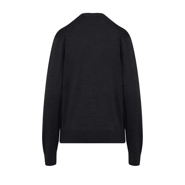 MAISON KITSUNE  |Casual Style Wool Long Sleeves Logo Cardigans