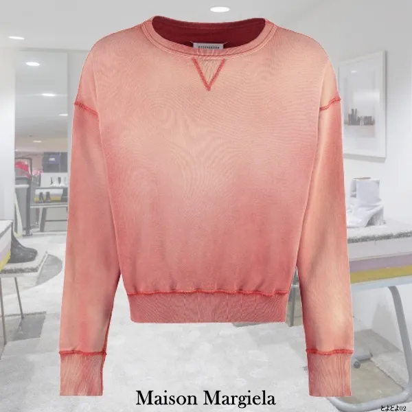 Maison Margiela  |Crew Neck Pullovers Monogram Unisex Street Style