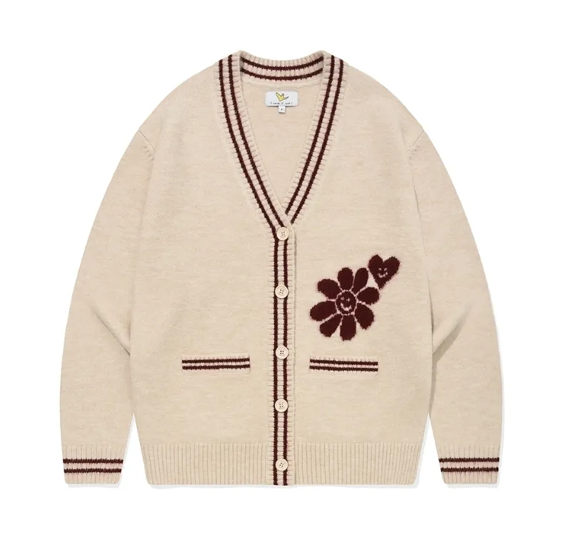 Mark Gonzales  |Street Style Long Sleeves Logo Cardigans