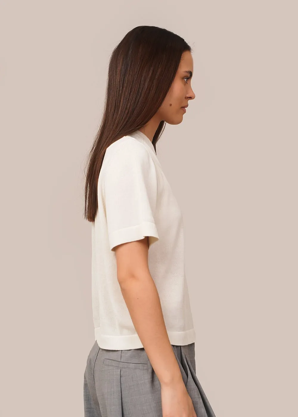 Marshmallow Viscose T-Shirt