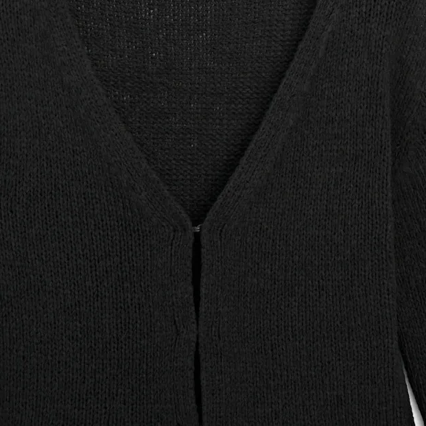 Massimo Dutti  |Knit cardigan with hook fastenings