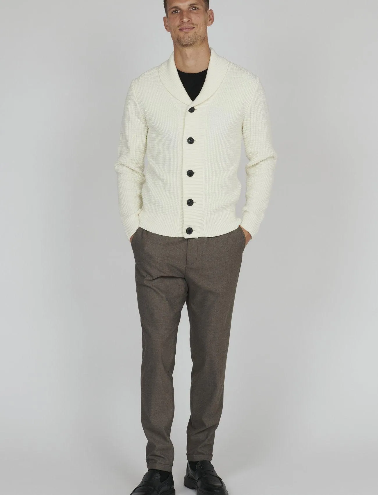 Matinique MAshawl Heritage Cardigan In Broken White