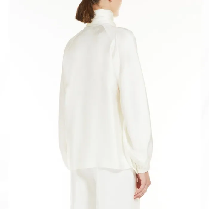 MaxMara  |Casual Style Silk Long Sleeves Plain Party Style