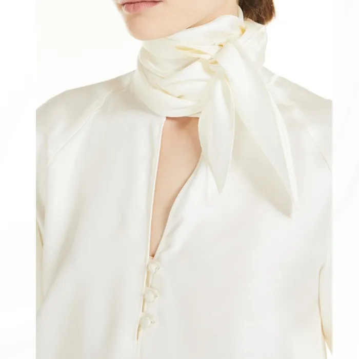 MaxMara  |Casual Style Silk Long Sleeves Plain Party Style