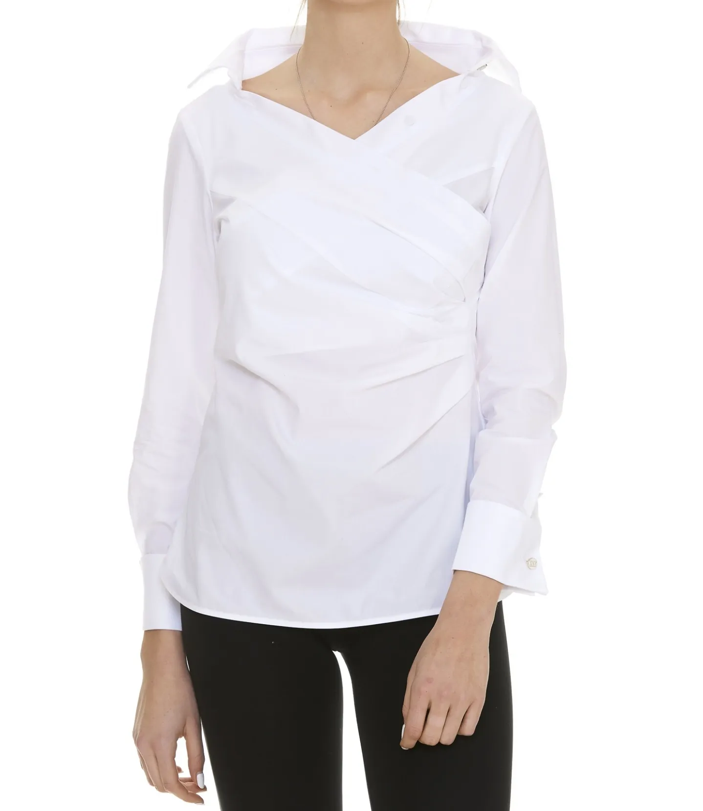 MaxMara  |Long Sleeves Plain Cotton Shirts & Blouses