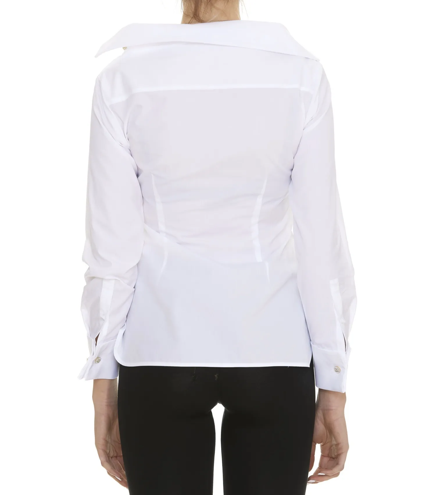 MaxMara  |Long Sleeves Plain Cotton Shirts & Blouses