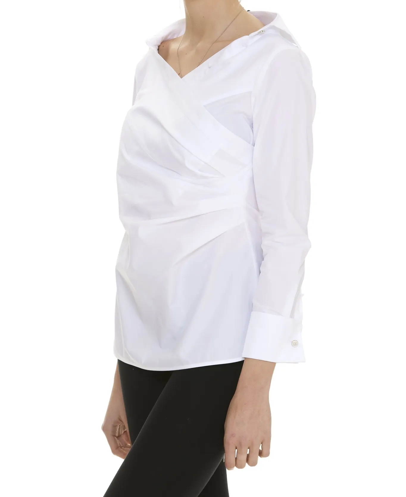 MaxMara  |Long Sleeves Plain Cotton Shirts & Blouses