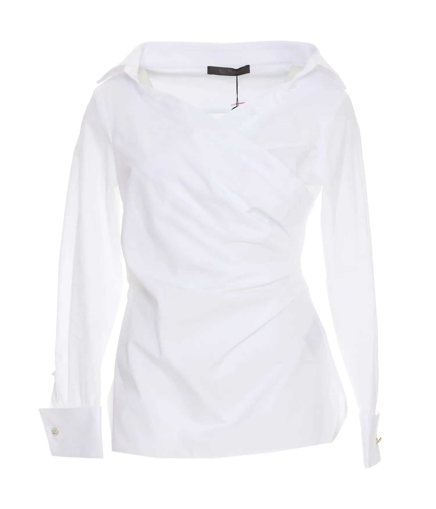 MaxMara  |Long Sleeves Plain Cotton Shirts & Blouses