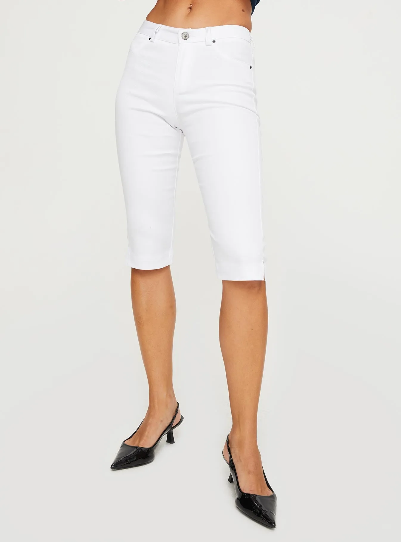 Meet Me Capri Pants White