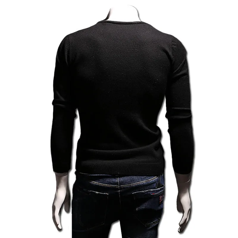 Men Knitted Floral Sweaters Pullovers Large Size Men's Casual Slim Fit Long Sleeved O Neck Sweaters Hombre SM6